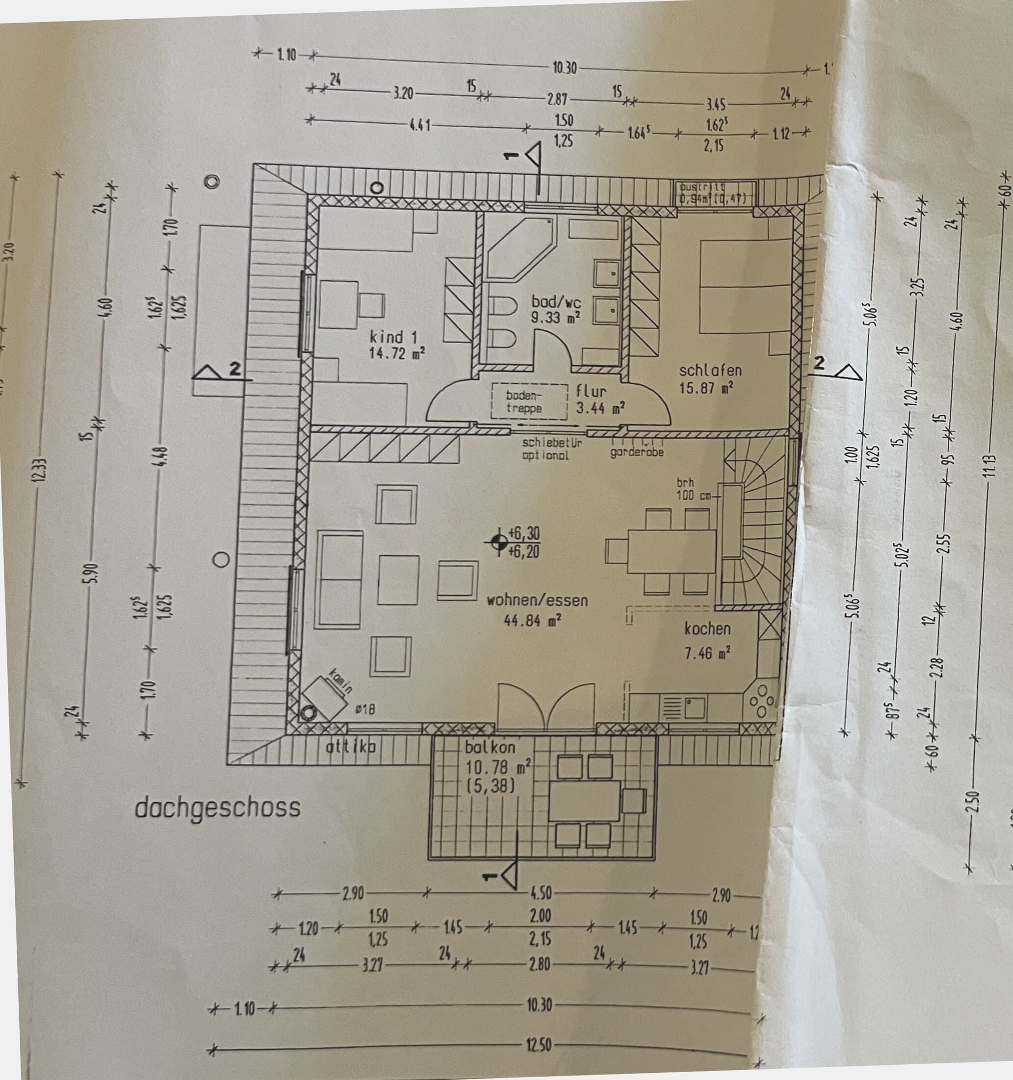 Grundriss Dachgeschoss — Wohnung