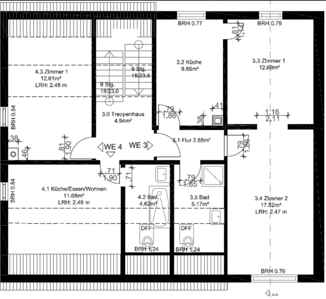 Grundriss DG · 77,03 m²